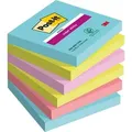 Produktbild: Post-it Cosmic Super Sticky Haftnotizen 76 x 76 mm Farbig Sortiert Quadratisch 6 Stück à 90 Blatt