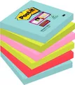 Produktbild: Post It Post-it® Super Sticky Notes Cosmic 654-6SS-COS, 76 x 76 mm, farbig, 6 Blöcke á 90 Blatt 165662