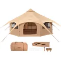 Produktbild: VEVOR Canvas-Zelt 4 Seasons 5 m/16,4 ft Glockenzelt für Camping mit Herdheber