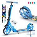 Produktbild: AREBOS Tretroller Kickroller Cityroller Kinderroller Erwachsene Scooter Blau