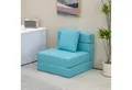 Produktbild: HOMCOM Schlafsofa Gästebett mit Bettfunktion, Kissen, Schlafsessel klappbar 1 Teile, für Wohnzimmer, Schlafzimmer, bis 120 kg Belastbar, Blau