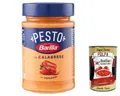 Produktbild: 12x Barilla Pesto alla Calabrese Glutenfreie Pasta-Sauce 190g+Italian Polpa 400g