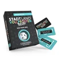 Produktbild: DENKRIESEN - Stadt Land Vollpfosten® Levels – Junior Edition - Jeder Punkt zählt.' | 60 Karten | Blitzwürfel | ab 8 Jahren | ca. 30-60min | 2-6 Spieler | Partyspiel | Reisespiel | Stadt Land Fluss