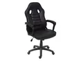 Produktbild: Bürostuhl MCW-F59, Schreibtischstuhl Drehstuhl Racing-Chair Gaming-Chair, Kunstleder ~ schwarz