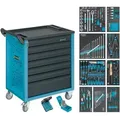 Produktbild: Werkstattwagen Assistent, mit Sortiment, Schubladen, flach: 6 x 79 x 527 x 348 mm, Schubladen, hoch: 1 x 164 x 527 x 348 mm, Anzahl Werkzeuge: 2