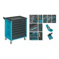 Produktbild: HAZET Werkstattwagen Assistent mit Sortiment 177-7/217 Schubladen flach: 6 x 80 x 527 x 348 mm Schubladen hoch: 1 x 165 x 527 x 348 mm Anzahl Werkzeuge: 217