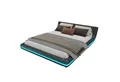 Produktbild: HAUSS SPOLE Polsterbett 160 x 200cm Flachbett, Bodenbett mit LED-Umgebungslicht, PU Schwrz (mit PU-Bezug und LED-Umgebungslicht), ohne Matratze