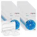 Produktbild: 120x Signia Gr. 675 Hörgerätebatterien, 20x6er Blister PR44 Blau 24600 + EWANTO Aufbewahrungsbox f. 2 Batterien (10, 13, 312, 675), transparente Batteriebox für Knopfzellen < Ø 12 mm x H 6 mm