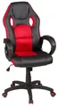 Produktbild: Duo Collection Bürostuhl Chefsessel Riley, schwarz/rot, Racing-Look, Kunstleder & Netzstoff