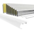 Produktbild: HEXIM PVC Rollladentraverse zum Einführen von Rollladen in Führungsschienen, Länge 1000-2000mm, Breite: 42mm, Abrollprofil Führungsschiene Fenster Altbau Renovieren (42mm x 1,2 Meter)