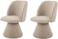 Produktbild: HELA Esszimmerstuhl BARI I Drehstuhl (Set, 2 St), 360° drehbar, Polsterfuß, Materialkombi, Außen Felloptik Innen Velvet