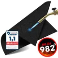 Produktbild: EVOCAMP Feuerfeste Unterlage - Hitzeschutzmatte hitzebeständig bis 982 °C - Lötmatte als feuerfeste Matte für sicheren Brandschutz - Brandschutzmatte als ideale Feuerschutzmatte (30cm x 30cm)