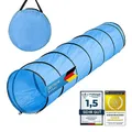 Produktbild: Hunde Agility Tunnel - Hundetunnel Spieltunnel Agilitytunnel Hundehöhle inkl Heringe und Transporttasche 300 x 50 cm