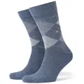 Produktbild: Burlington Herren Socken PRESTON - Rautenmuster, soft, Clip, One Size, 40-46 graublau