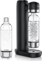 Produktbild: Arendo Wassersprudler, Soda Maker, inkl. 2x 1L PET-Flasche, BPA-frei, fein dosierbar, kompatibel mit 60l CO2-Zylindern, SodaStream Easy/Cool, PET/ABS, schwarz