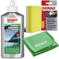 Produktbild: Sonax Scheibenreinigungs-Politur intensiv 250ml + Mikrofasertuch + Schwamm