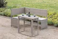 Produktbild: MX Gartenbank Eck 3 tlg. Gartenmöbel Balkonmöbel Eckbank Rattanbank Tisch