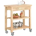 Produktbild: SoBuy Servierwagen, Natur, Holz, 80x90x40 cm, Esszimmer, Servierwagen