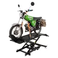 Produktbild: TRUTZHOLM Motorradhebebühne hydraulisch 360 kg Breite 47 cm kleine Montagebühne Heber Motoradlift Scherenheber Hubständer Motorrad Hebebühne für kleine Motorräder und Mopeds (Schwarz)