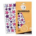 Produktbild: Fahrrad Aufkleber Mädchen rosa lila Sterne Stern Aufkleber als Fahrradaufkleb...