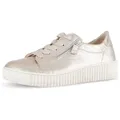 Produktbild: Gabor Plateausneaker, Freizeitschuh, Halbschuh, Schnürschuh mit dezenten Ziernähten goldfarben 41 EU (7,5 UK)