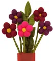Produktbild: your castle Blumenstrauß aus 5 handgearbeiteten Filzblumen & 1 AST, fairer Handel, nachhaltige Deko aus Filz, realistische Kunstblumen, Textilblumen, Filzset Blumen, Stoffblumen, Filzblüten, Clara
