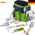 Produktbild: Edelstahl-Gartenwerkzeug Set | 8 in 1 mit Aufbewahrungstasche