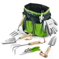 Produktbild: WORKPRO Gartenwerkzeug Set, 8 in 1 Gartengeräte mit Aufbewahrungstasche, aus