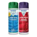 Produktbild: Nikwax Down Wash und Down Proof Doppelpack 2 x 300ml, zur Reinigung und Imprägnierung von Daunenbekleidung, Ausrüstung und Schlafsäcken
