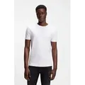 Produktbild: HUGO T-Shirt HUGO-Round (Packung, 2er) Rundhalsausschnitt, Slim-Fit, HUGO Logo-Druck weiß XL (52)
