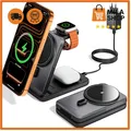 Produktbild: Ladestation 3 in 1 MagSafe iPhone 17 12 Apple Watch AirPods Faltbar 20W Reise