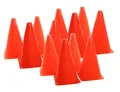 Produktbild: Sport und Spiel Pylonen 12er Set orange 23cm Leitkegel Warnkegel Slalom Hütchen