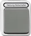 Produktbild: Schneider Electric Merten MEG3449-8029 Aufputz Heizungs-Notschalter Aus, 2-polig mit Kontroll-Langfeldleuchte,Feuchtraumschalter Programm, lichtgrau, IP44, AQUASTAR