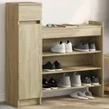 Produktbild: vidaXL Schuhschrank Sonoma-Eiche 100,5x28x100 cm Holzwerkstoff