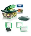 Produktbild: Genius Gemüseschneider Nicer Dicer Chef 9 tlg. Gemüsehobel Salatschneider, 0 W, Würfel- u. Tomatenschneider mit 3 Einsätzen Behälter 3300ml