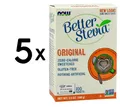 Produktbild: 5 x NOW Foods Better Stevia, Original - 100 packets (279,80 EUR/kg)