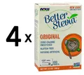 Produktbild: 4 x NOW Foods Better Stevia, Original - 100 packets (299,75 EUR/kg)