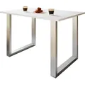 Produktbild: Mid.you Schreibtisch, Silber, Weiß, Holzwerkstoff, rechteckig, Kufe, 80x76x110 cm, Arbeitszimmer, Schreibtische, Bürotische