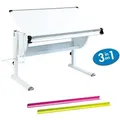 Produktbild: Inter Link Schülerschreibtisch Matts 3 in 1 in weiss, pink und grün