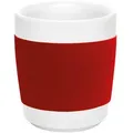 Produktbild: KAHLA Becher touch! henkelloser Becher mit Samt-Banderole, 1-tlg., Porzellan, Made in Germany rot 280 ml | Ø 8.0 cm x 8.7 cm