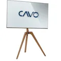 Produktbild: CAVO TV-Staffelei für 45 bis 65 Zoll Bildschirme bis 40 kg, Walnuss natur lackiert, Max VESA 400 x 400 mm Schwenkbar Universal Halterung für Flach & Curved Fernseher & Monitor