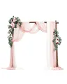 Produktbild: VEVOR Blumenset für Hochzeit Bogen, rosa Blumenset für Traubogen mit Vorhängen (5er-Set) – 2 Blumenarrangements, 3 transparente Vorhänge, für Zeremoniensträuße, Empfangshintergrunddekoration