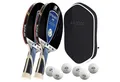 Produktbild: Sunflex Tischtennisschläger 2x Dynamic A40 + Tischtennishülle + 6x SX+ Bälle, Tischtennis Schläger Set Tischtennisset Table Tennis Bat Racket