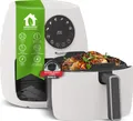 Produktbild: Heißluftfritteuse 3,5 Liter 1300W mit Silikoneinlage 6 Programme Airfryer Fritteuse Heissluftfritteuse ohne Fett / Öl, 75C - 200°C Luftfritteuse Air Friteuse