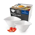 Produktbild: Villeroy & Boch - Vapiano Suppenschalen Set 2 teilig weiß, Spülmaschinenfest, Mikrowellensicher, Extra Tiefe Suppenteller, Suppenschüssel, Schalen Groß, Salatschüssel, Pastaschalen, Premium Porzellan