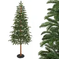 Produktbild: Yorbay 180 cm Künstlicher Weihnachtsbaum Naturgetreuer PE Schmaler Tannenbaum mit Scheibenbasis und Simulierter Baumstamm für Heim Geschäft Weihnachtsdeko