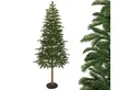 Produktbild: Yorbay Künstlicher Weihnachtsbaum 180cm Weihnachten Baum mit Scheibenbasis & Simulierter Baumstamm, Tanne, Naturgetreuer PE Schmaler Tannenbaum für Heim Geschäft Weihnachtsdeko