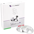 Produktbild: COVERbasics Silberhütchen Stillen (SilverCups) Stillhütchen aus Silber zum Schutz empfindlicher Brustwarzen, Medizinprodukt dermatologisch getestet (XL)