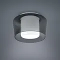 Produktbild: Runde Helestra Glas Deckenleuchte CANIO grau-transparent