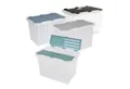 Produktbild: Jelenia Plast Aufbewahrungsbox Wellenbox m.Klappdeck.88L ca.60x45xH45cm transparent